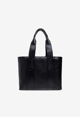 Chloé Medium Woody Leather Tote Bag Black CHC24AS434 N84-001