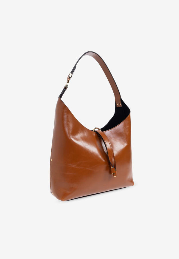 Chloé Small Marcie Leather Hobo Bag Brown CHC24AS629 N57-26M