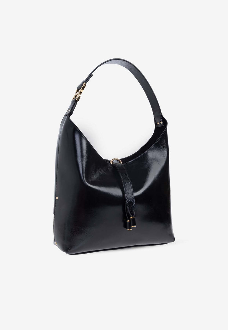 Chloé Small Marcie Leather Hobo Bag Black CHC24AS629 N57-001