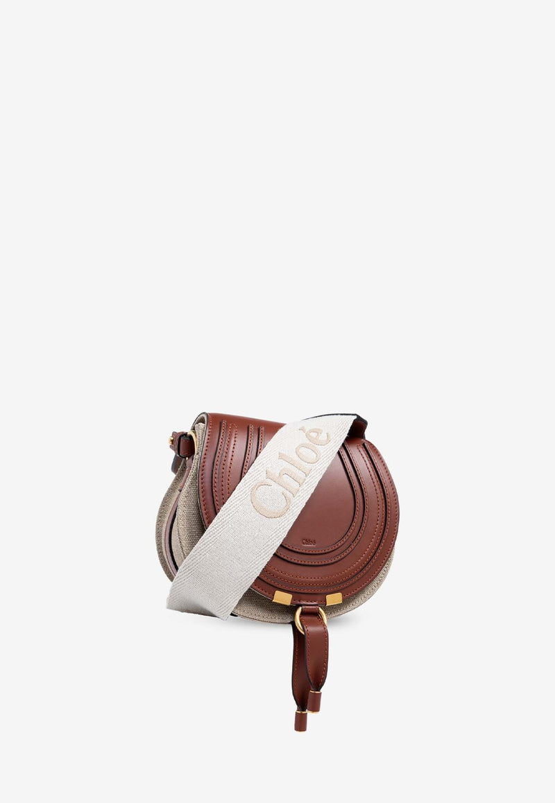 Chloé Small Marcie Saddle Crossbody Bag Brown CHC24AS680 N77-27S