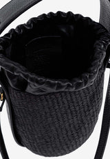 Chloé Small Woody Woven Bucket Bag Black CHC24AS381 N68-001