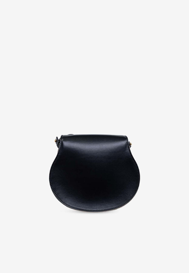 Chloé Small Marcie Saddle Crossbody Bag Black CHC24AS680 N77-001