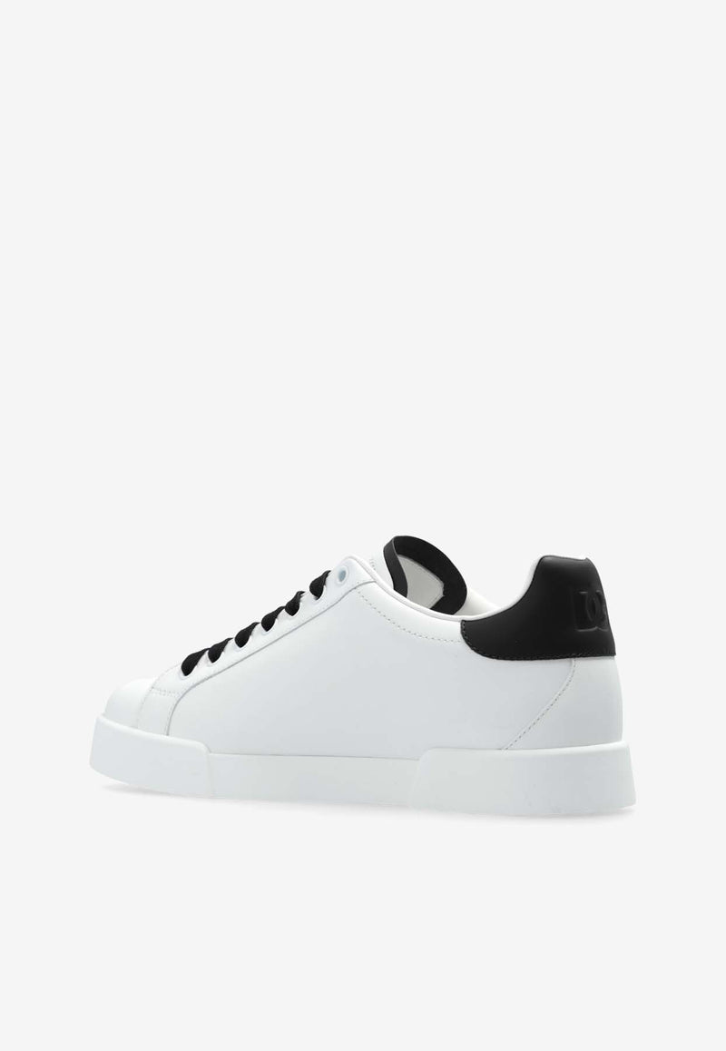 Dolce & Gabbana Portofino Leather Low-Top Sneakers White CK2277 AV066-89697