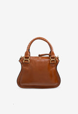 Chloé Small Marcie Leather Top Handle Bag Brown CHC24AS628 N57-26M