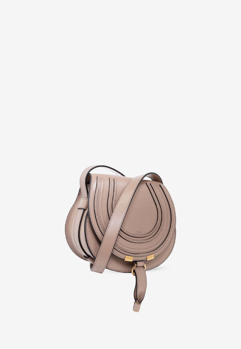 Chloé Small Marcie Saddle Crossbody Bag Beige CHC24AS680 N57-28V