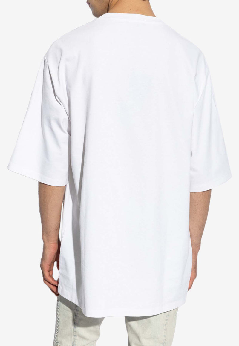 Balmain Postcard Print T-shirt White DH1EH015 GD73-GCS