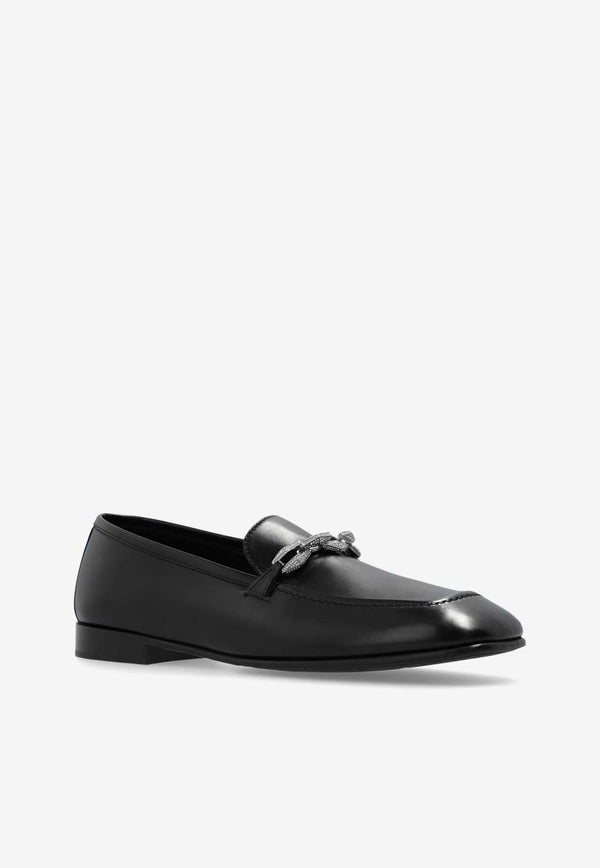 Jimmy Choo Diamond Tilda Crystal-Chain Loafers Black DIAMOND TILDA LOAFER BZX-BLACK CRYSTAL