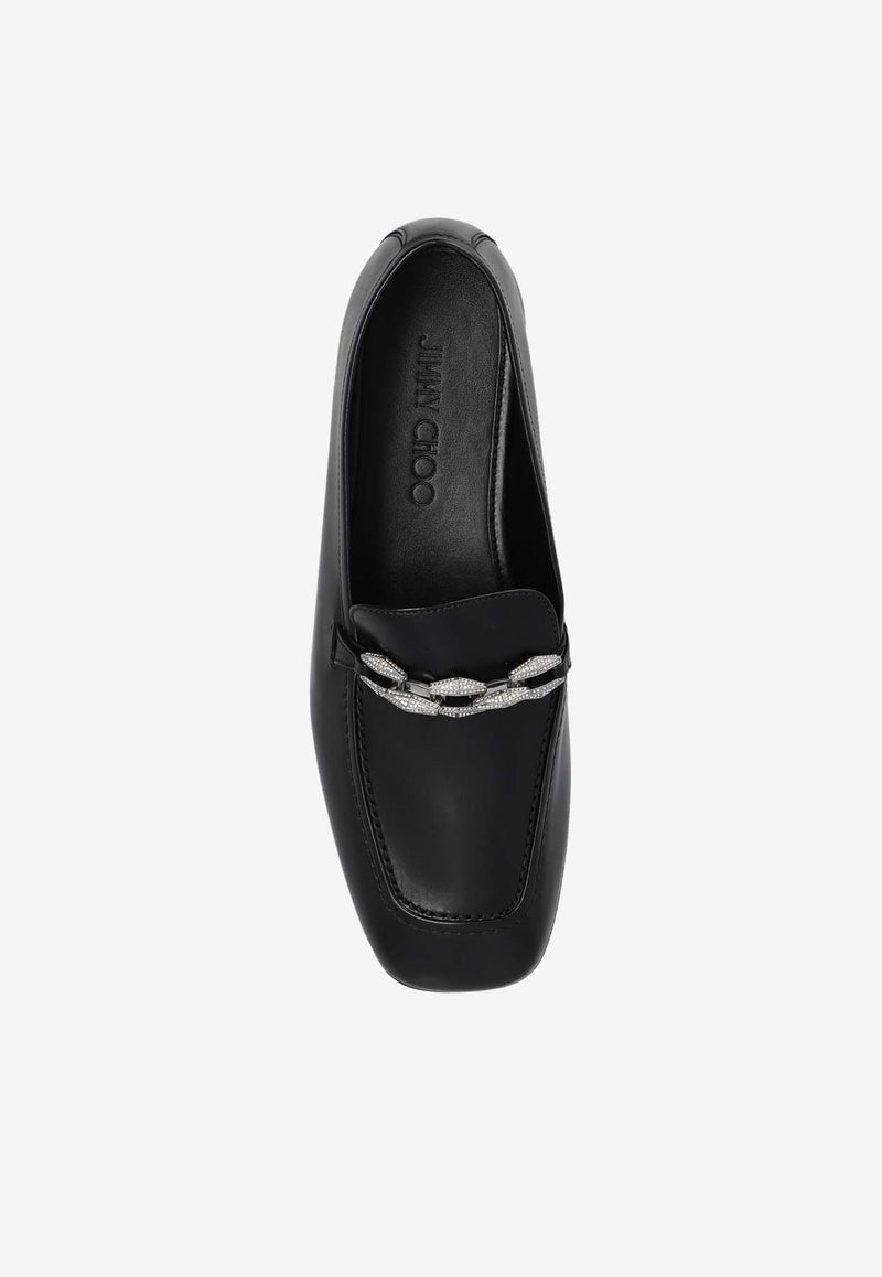 Jimmy Choo Diamond Tilda Crystal-Chain Loafers Black DIAMOND TILDA LOAFER BZX-BLACK CRYSTAL