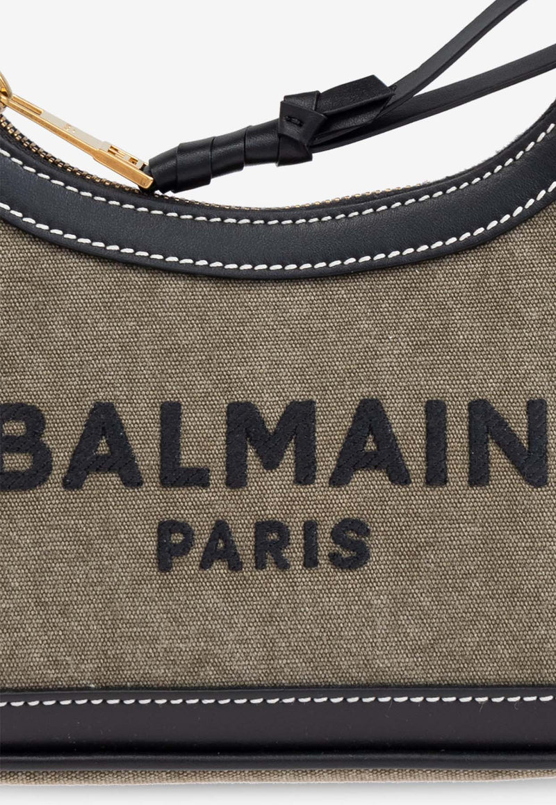 Balmain B-Army Canvas Shoulder Bag Khaki DN1BT743 TCLB-UBK