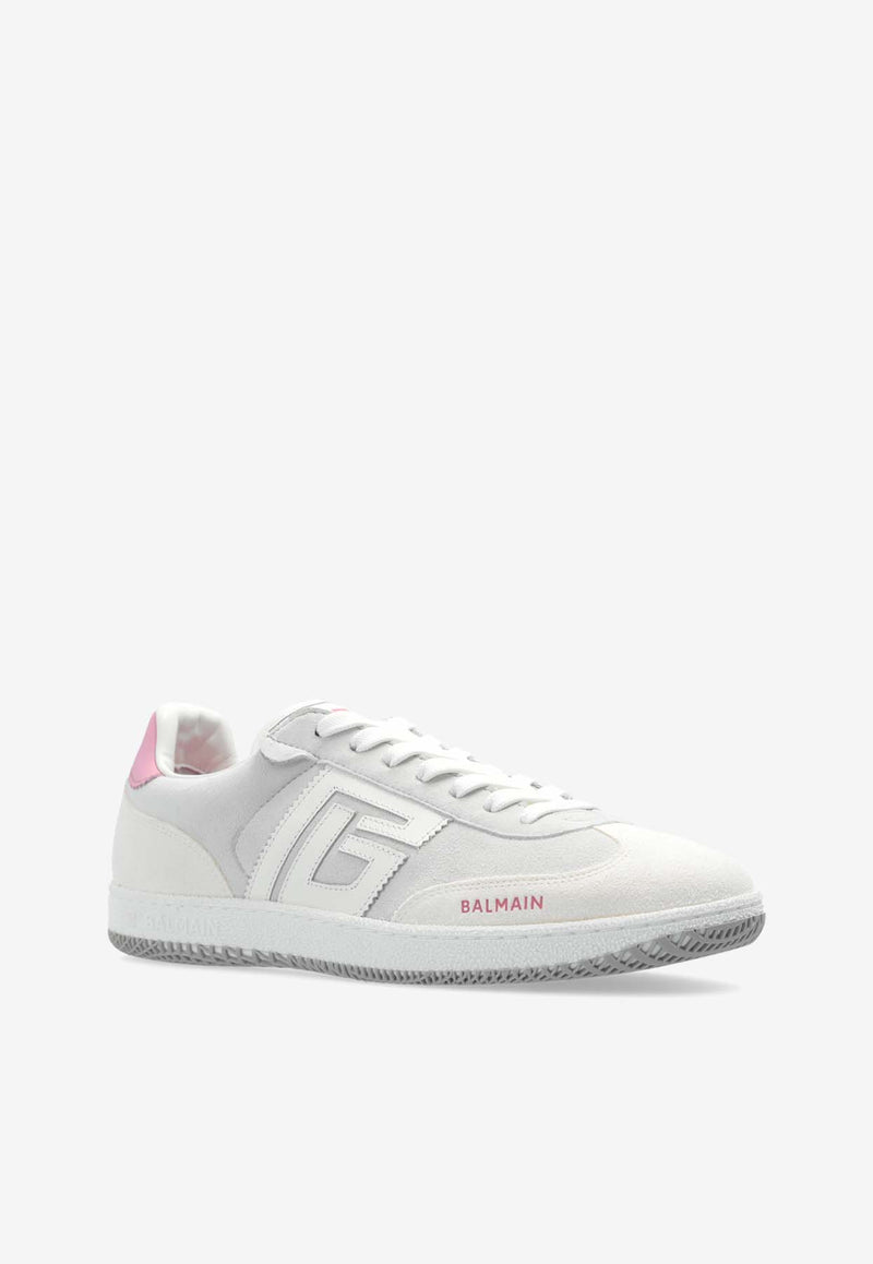 Balmain Swan Suede Low-Top Sneakers White DN1VI735 LWSC-OBR