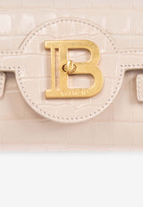 Balmain B-Buzz 23 Croc-Embossed Leather Cutch Beige DN1LE596 LVCW-0AU