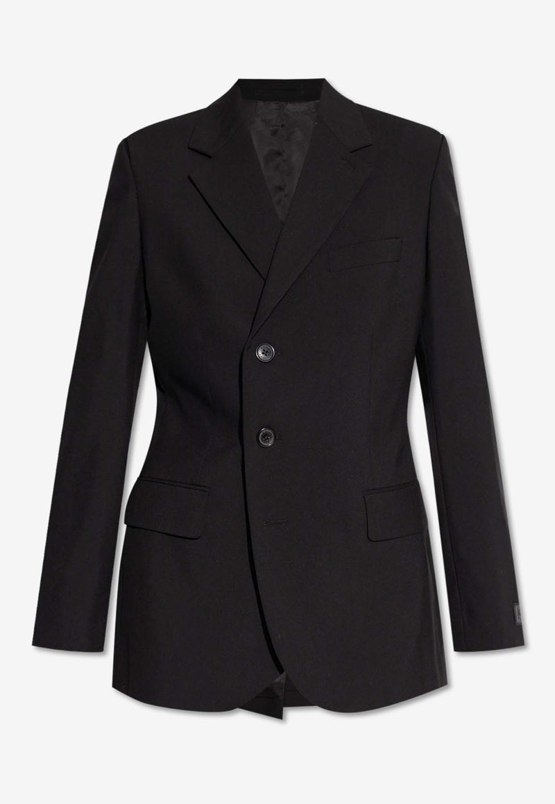 Kenzo Single-Breasted Wool Blazer Black FE62VE254 9GE-99