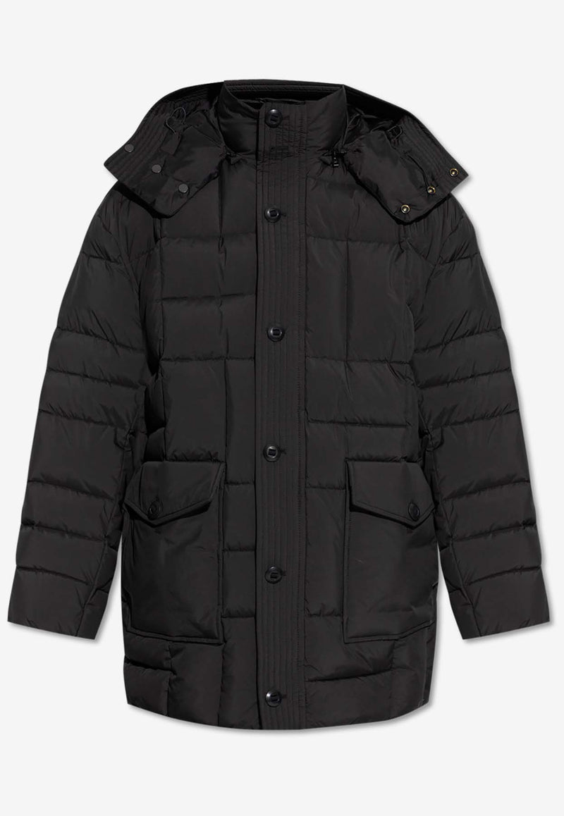 Kenzo Weave Quilted Parka Black FE65OU312 9NL-99