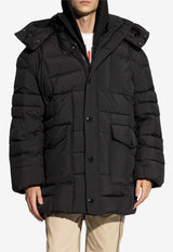 Kenzo Weave Quilted Parka Black FE65OU312 9NL-99