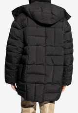 Kenzo Weave Quilted Parka Black FE65OU312 9NL-99