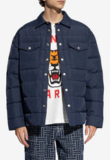 Kenzo Quilted Padded Nylon Jacket Blue FE65OU142 9NI-77