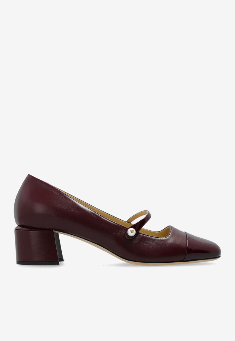 Jimmy Choo Elisa 45 Nappa Leather Pumps Burgundy ELISA 45 PTZ-GARNET GARNET