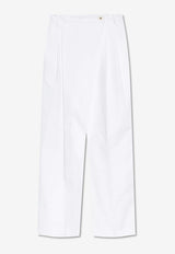 Dolce & Gabbana High-Rise Pleated Flared Pants White FTC5GT FU61D-W0800