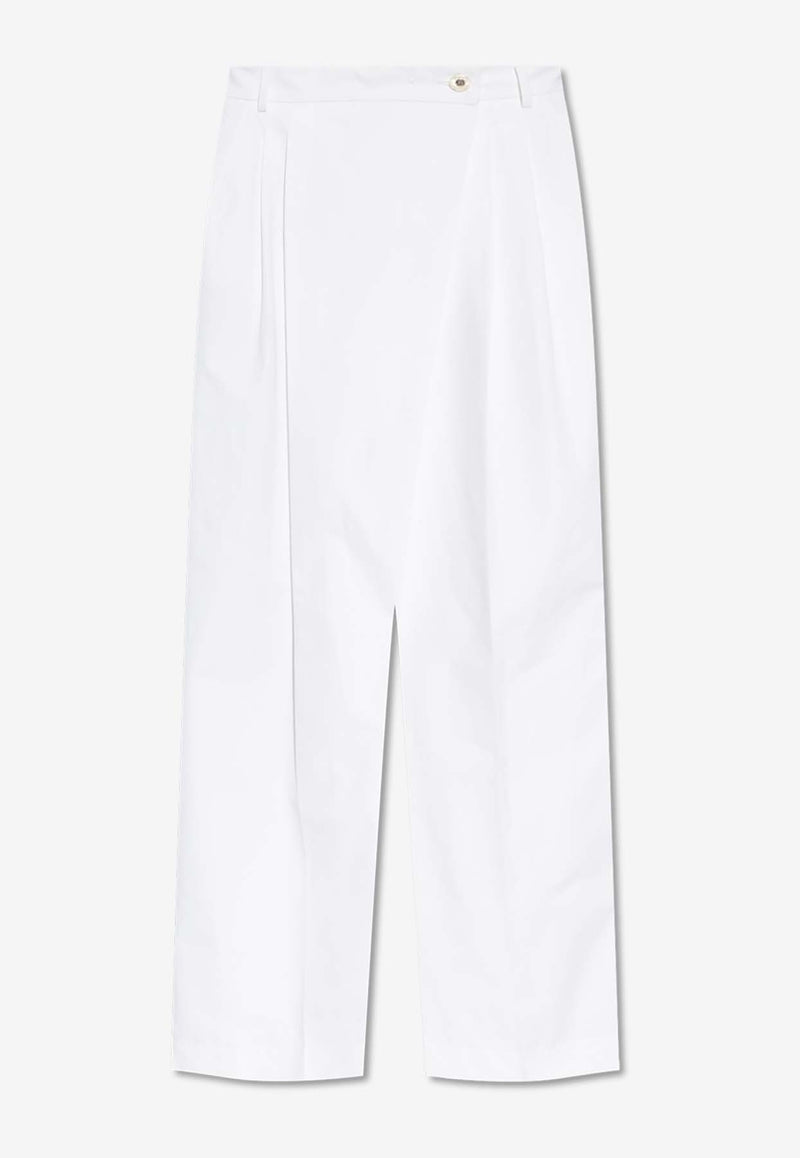 Dolce & Gabbana High-Rise Pleated Flared Pants White FTC5GT FU61D-W0800