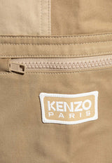 Kenzo Logo Patch Slim Cargo Pants Beige FE65PA112 9CA-11