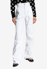 Dolce & Gabbana High-Rise Wide-Leg Jeans White FTC5OD G8KZ4-S9001