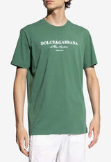 Dolce & Gabbana Logo Print T-shirt Green G8RN8T G7NXX-S9000