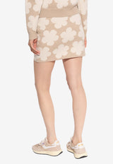 Kenzo Hana Dots Embroidered Mini Skirt Beige FE62JU462 3CN-11