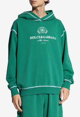 Dolce & Gabbana DG Logo Print Hooded Sweatshirt Green G9BDXZ G7NON-V0403