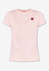 Kenzo Boke Flower Embroidered T-shirt Pink FE62TS141 4SO-34