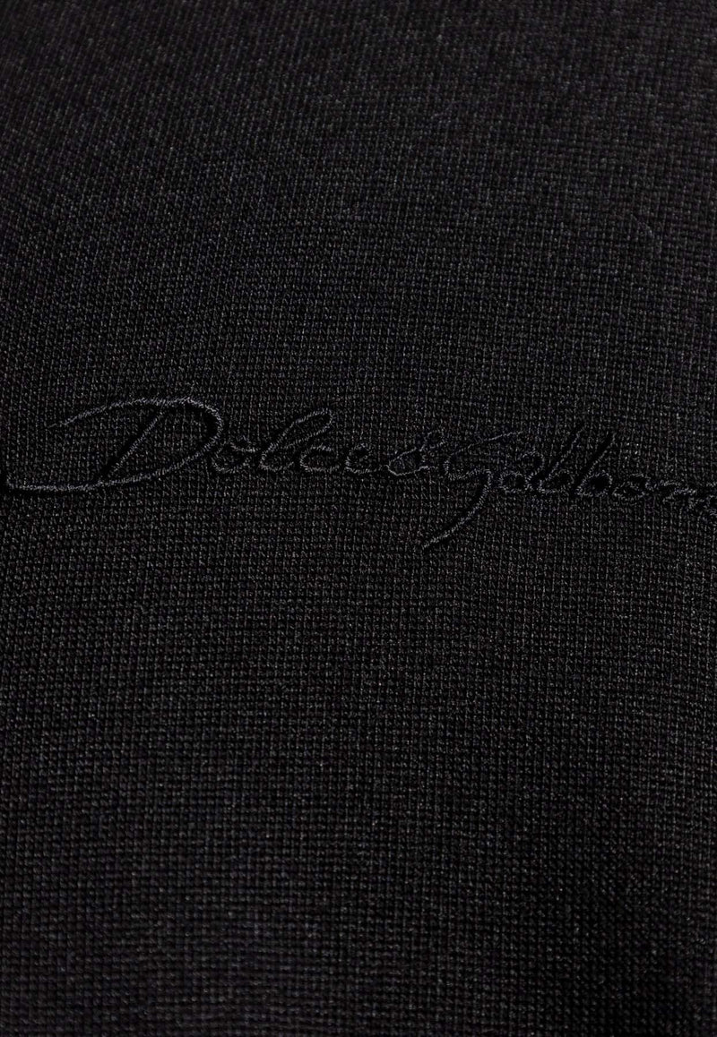 Dolce & Gabbana Logo Embroidered Cardigan Black GXV30Z JBSJS-N0000