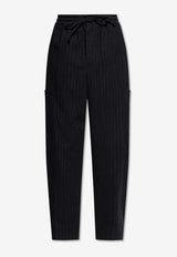 Kenzo Pinstripe Cargo Pants Black FE65PA501 9GO-99