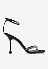 Jimmy Choo Ixia 95 Crystal Embellished Sandals Black IXIA SANDAL 95 OHM-BLACK CRYSTAL