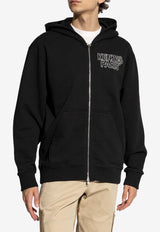 Kenzo Constellation Embroidered Zip-Up Hoodie Black FE65SW229 4MG-99J