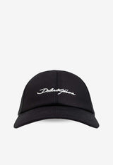 Dolce & Gabbana Logo Embroidered Baseball Cap Black GH590A GI354-N0000