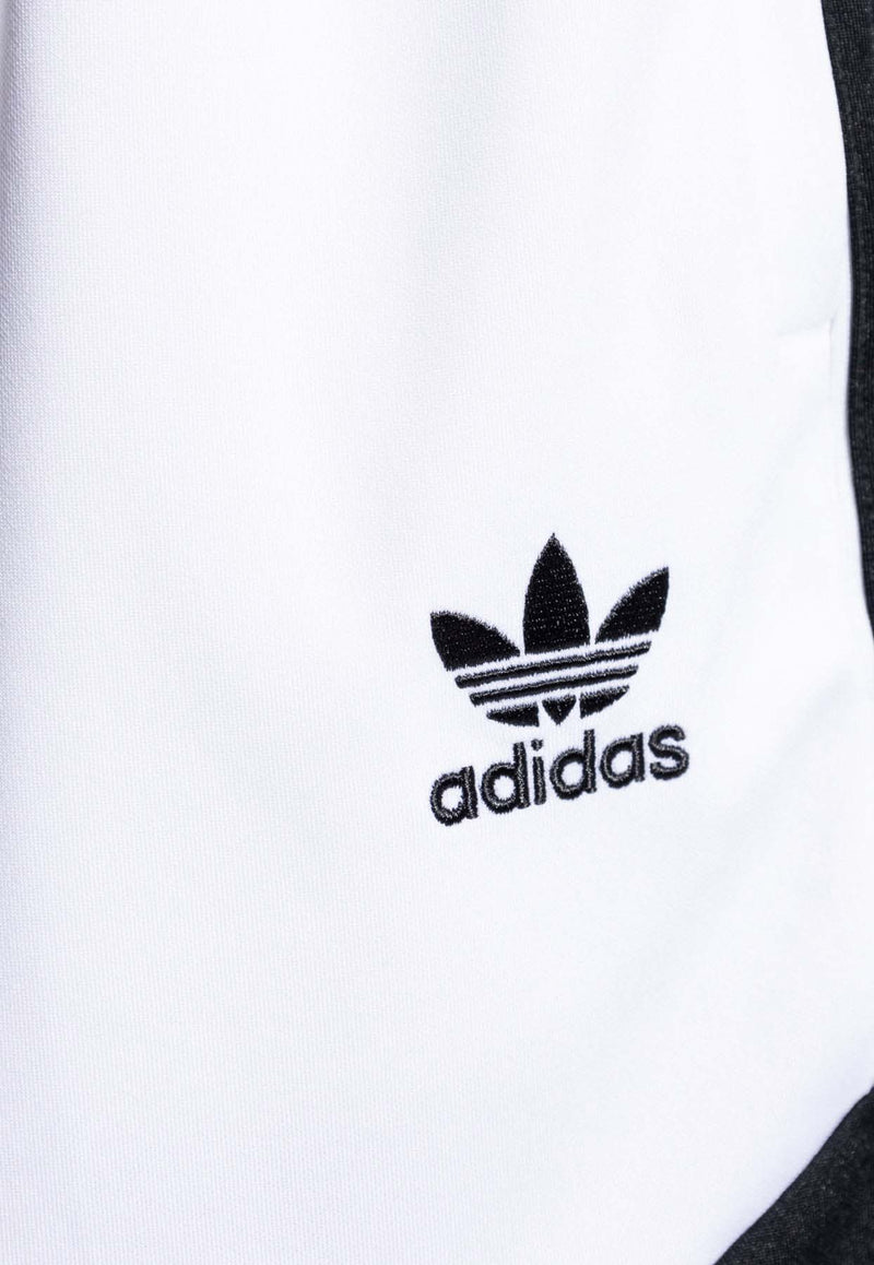 Adidas Originals Archive Trefoil Embroidered Track Shorts White IZ4828 0-WHITE BLACK