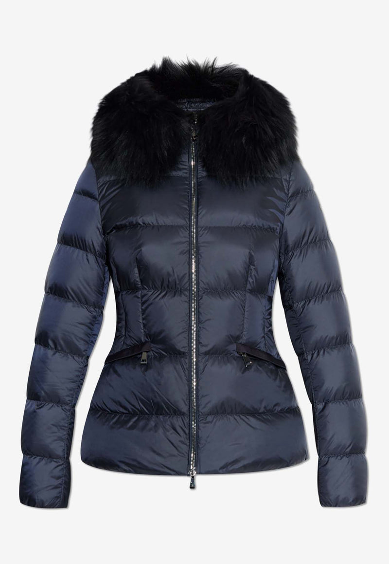 Moncler Boed Zip-Up Short Down Jacket Blue J20931A00095 595FE-778