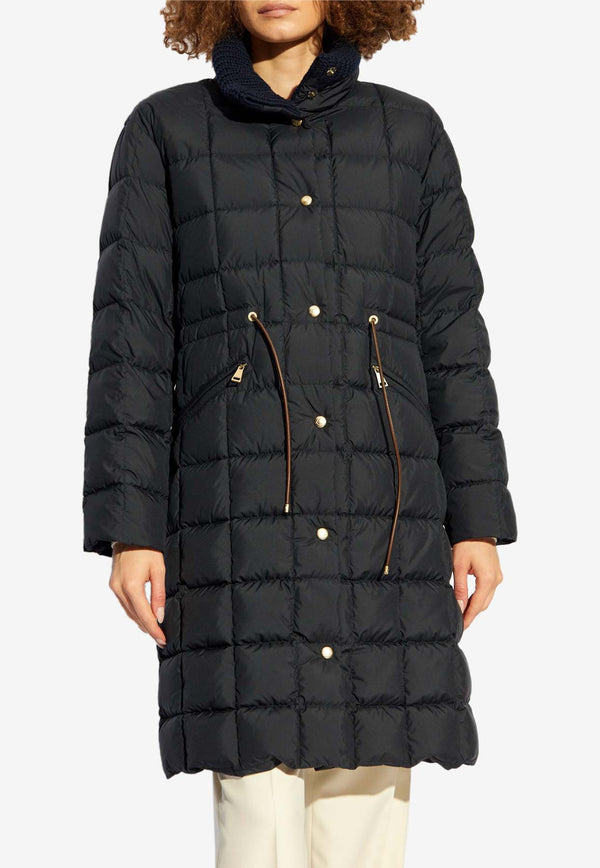 Moncler Cintra Quilted Long Jacket Blue J20931C00021 54A81-778