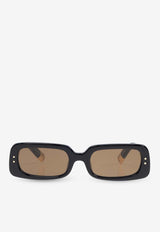 Jacquemus The Azzuro Rectangular Sunglasses Brown JAC47C1SUN 0-0