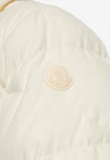 Moncler Kaver Corduroy Padded Zip-Up Jacket Cream J20911A00020 597R9-038