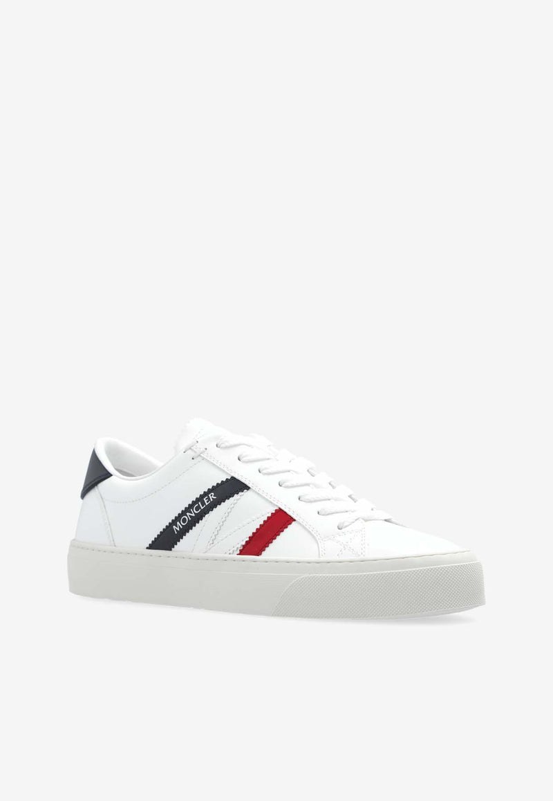 Moncler Monaco M Leather Low-Top Sneakers White J209B4M00140 M4496-001