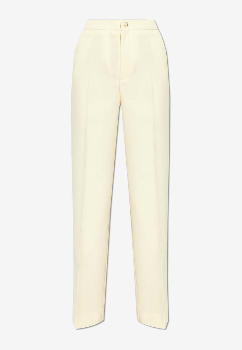 Moncler Straight-Leg Tailored Pants Cream J20932A00008 597SZ-050