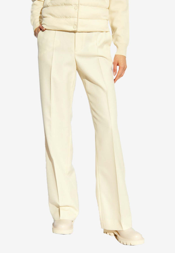 Moncler Straight-Leg Tailored Pants Cream J20932A00008 597SZ-050