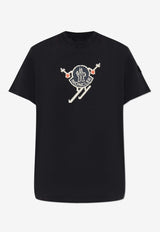 Moncler Ski Logo Print T-shirt Black J20918C00010 83927-998