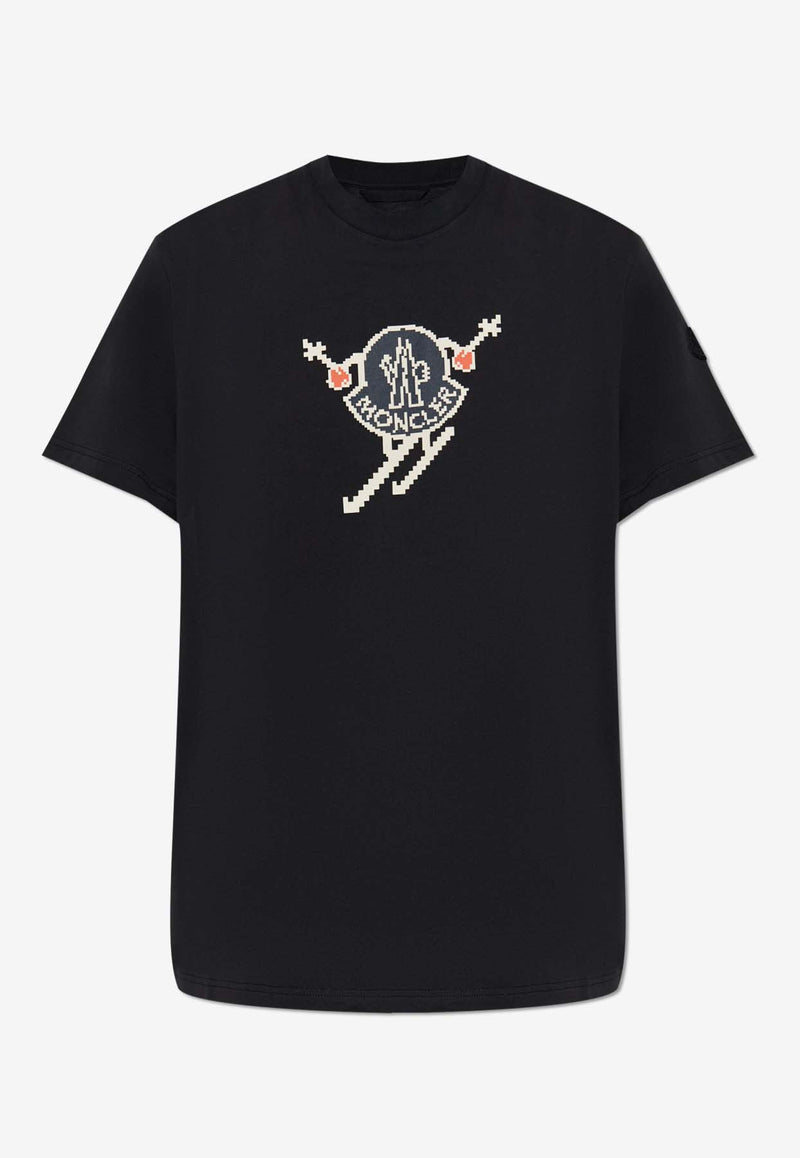 Moncler Ski Logo Print T-shirt Black J20918C00010 83927-998