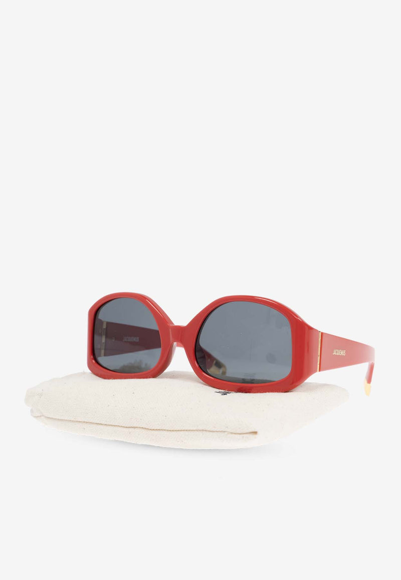 Jacquemus The Colapso Geometric Sunglasses Gray JAC15C2SUN 0-0