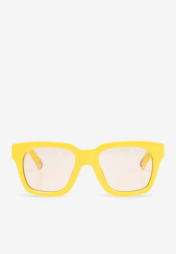 Jacquemus The Carino D-frame Square Sunglasses Yellow JAC20C4SUN 0-0