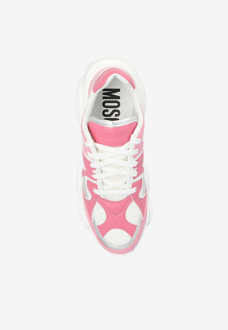 Moschino Paneled Low-Top Sneakers White MA15283G1L MM3-10A