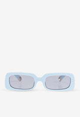 Jacquemus The Azzuro Rectangular Sunglasses Gray JAC47C2SUN 0-0