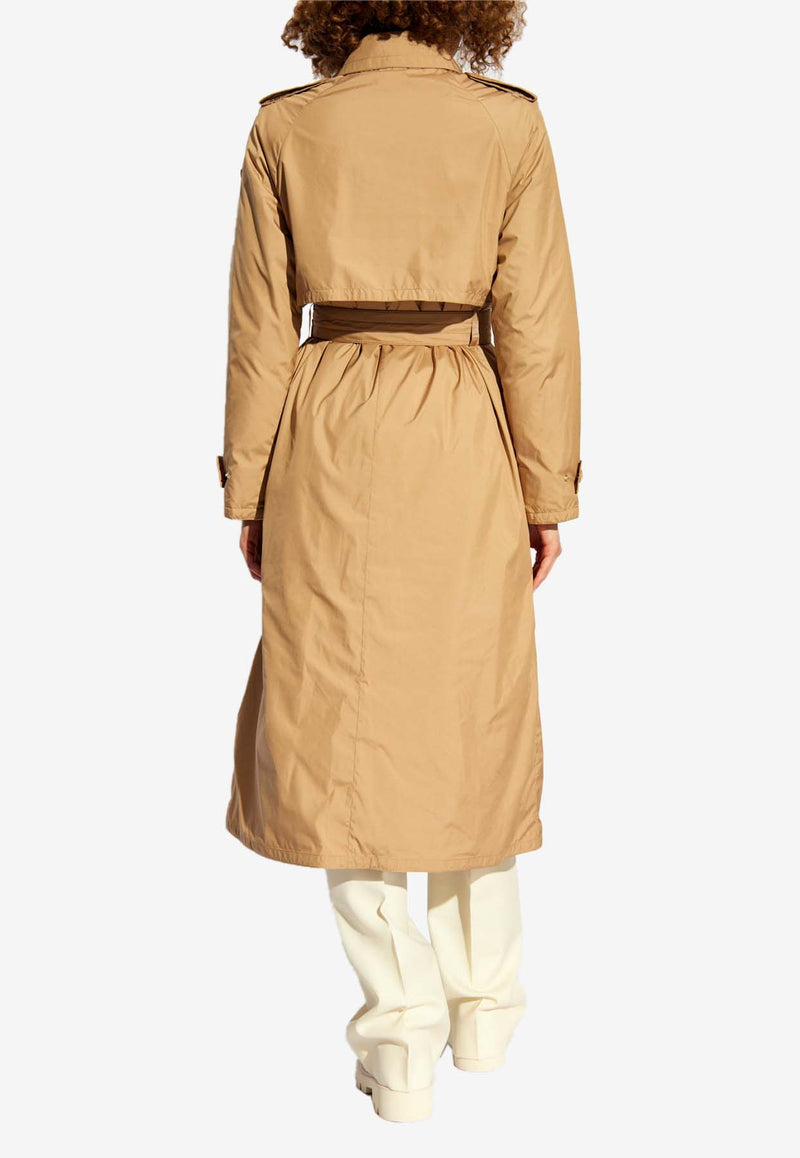 Moncler Barbetane Double-Breasted Trench Coat Beige J20931C00006 54AQE-513