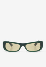 Jacquemus The Capri Rectangular Sunglasses Green JAC55C3SUN 0-0